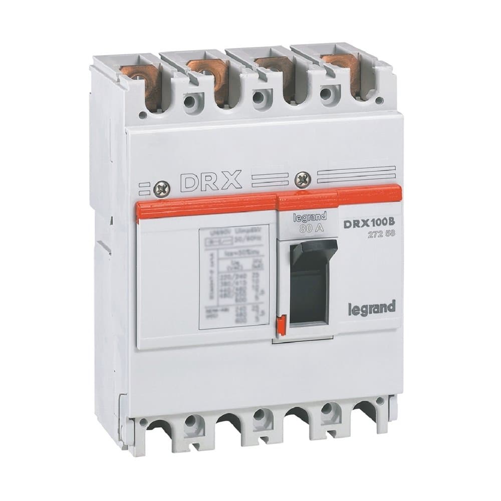 Legrand DRX125 термомагнитный 80A 4П 20KA 027258
