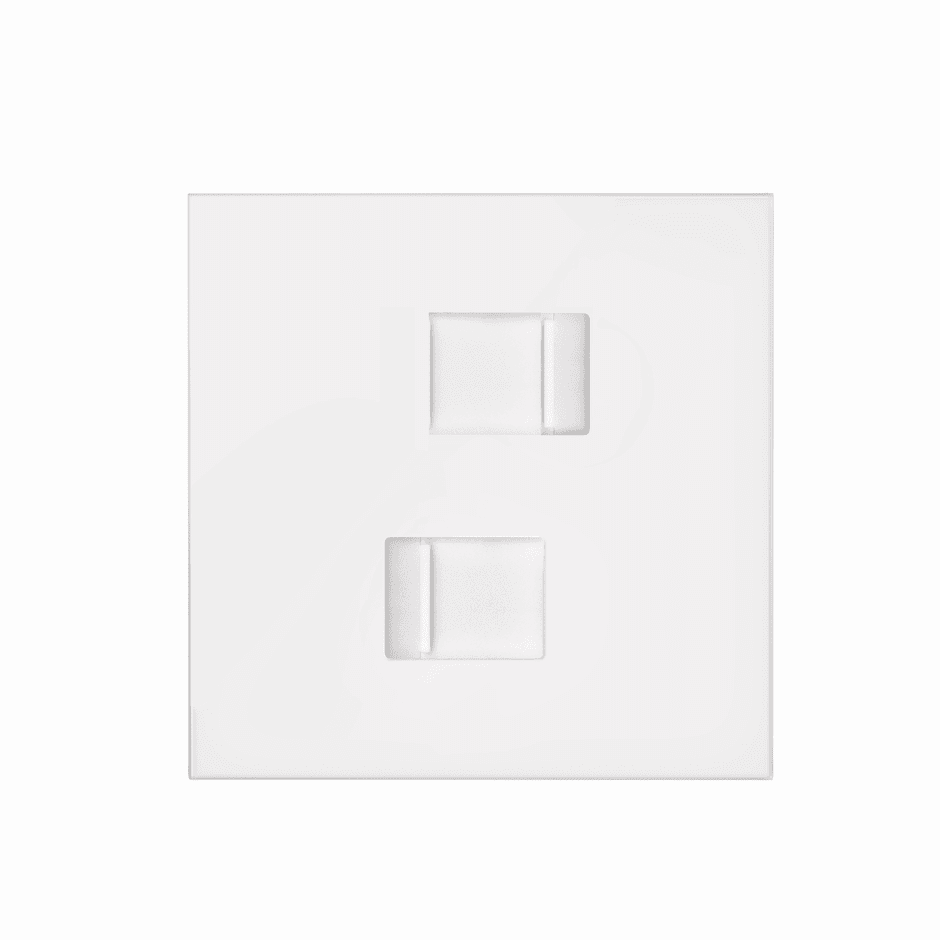 Simon 100 Белый матовый Кит 1 пост, фронт. Накладка на 2 розетки RJ45 10020111-230