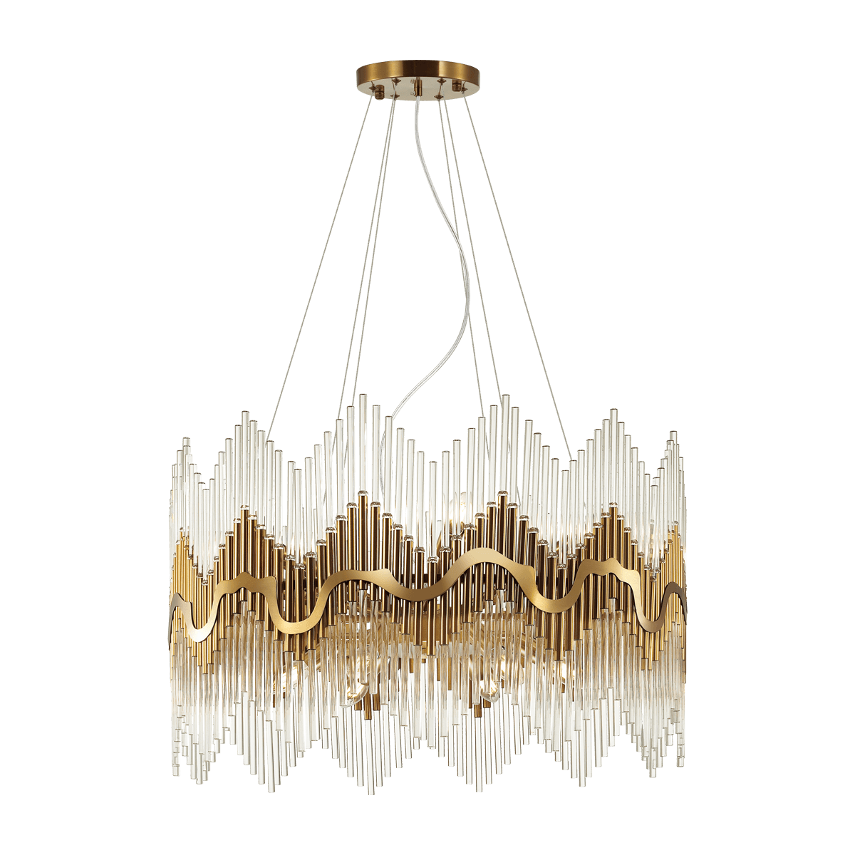 Odeon Light 4983/12 HALL ODL22 379 бронзовый/стекло Люстра E14 12*40W SAVIKIA — миниатюра 2