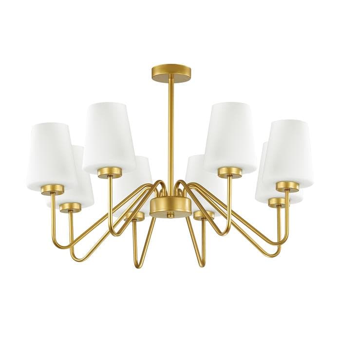 Lumion 3791/8C LN19 248 золотой, белый Люстра на штанге E27 8*60W 220V OLIVIA
