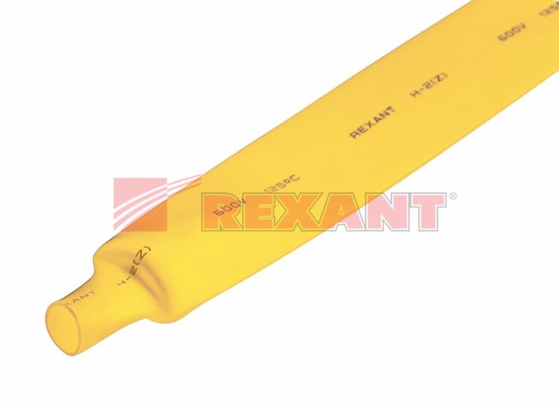20.0 / 10.0 мм 1м термоусадка желтая Rexant 22-0002 — миниатюра 2