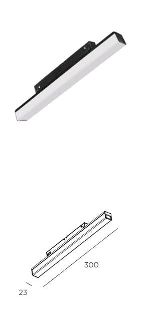 Technolight Лайн 300 48В 6Вт 4000К 90+ 120° недиммируемый RAL 9005 черный 86206-4K-01-BK