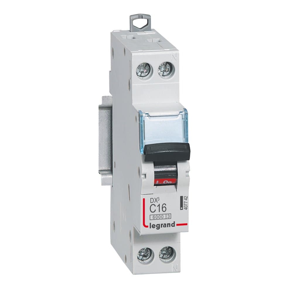 Legrand DX3 Автоматический выключатель 1P+N 16А (С) 6kA/10кА 407742