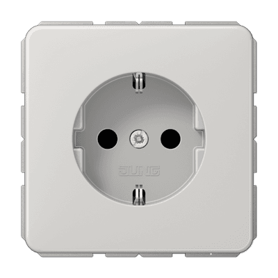 JUNG Штепсельная розетка SCHUKO 16A 250V~ светло-серая CD1520BFLG