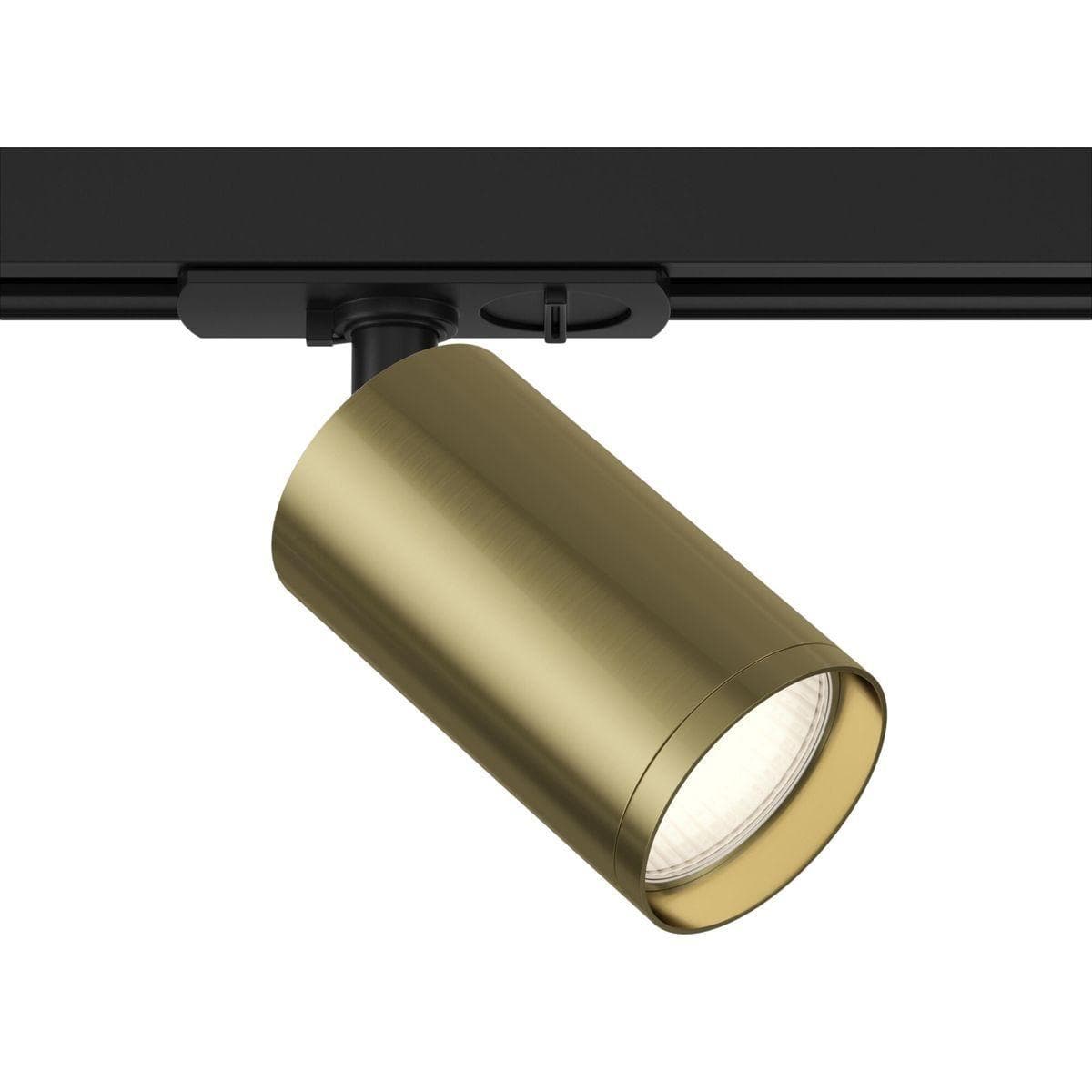 Maytoni Single phase track system Черный и Латунь Светильник трековый (Набор) ( TR020-01B+TRA020-01BS) TR020-1-GU10-BBS — миниатюра 1