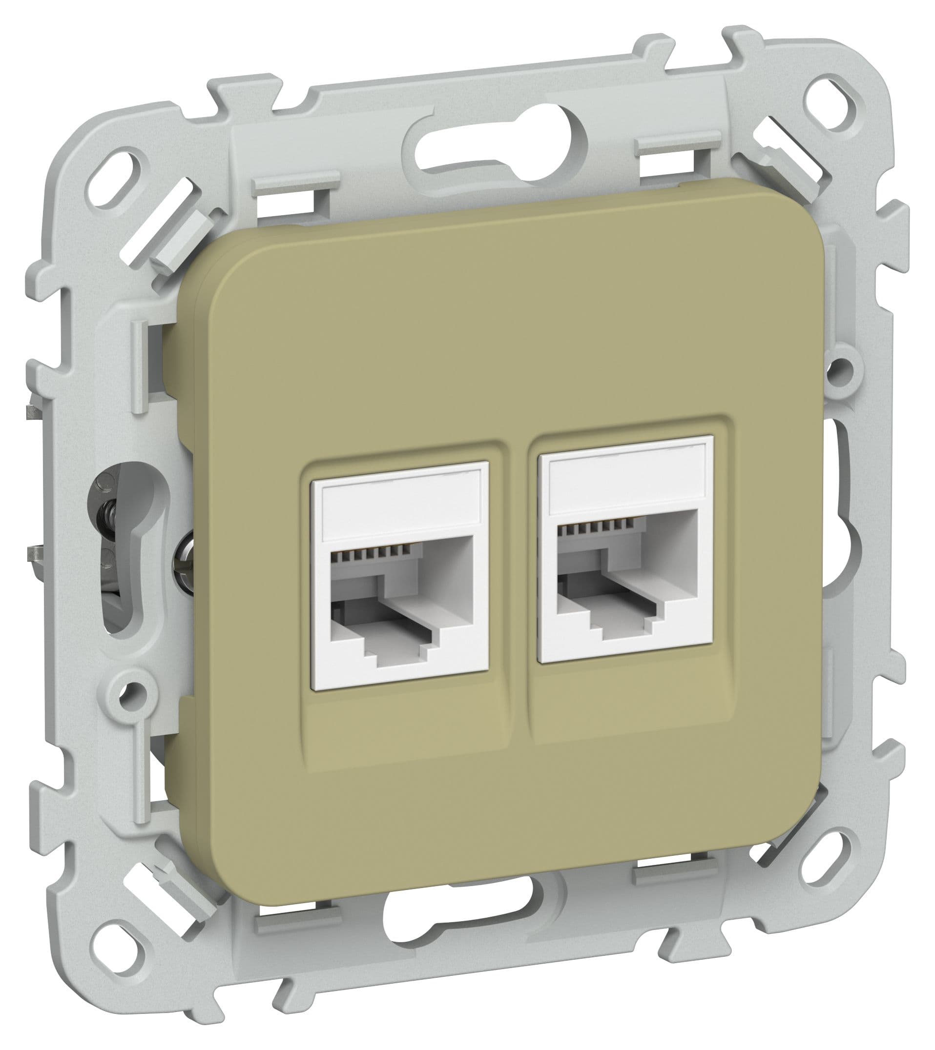 IEK FLITE Оливковый Розетка 2-местная компьютерная RJ45 категория 5Е UTP