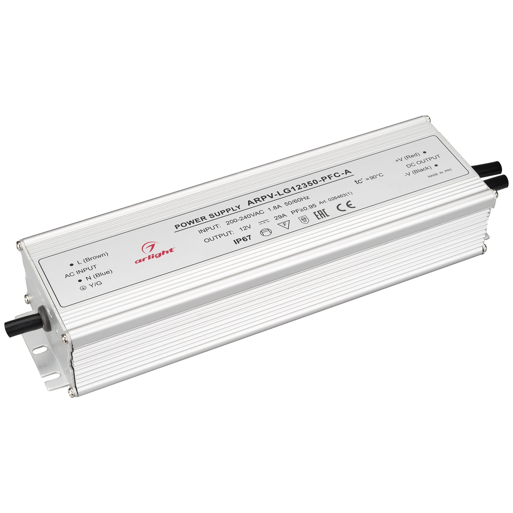 Arlight Блок питания ARPV-LG12350-PFC-A (12V, 29.0A, 350W) (IP67 Металл, 5 лет) 026463(1)