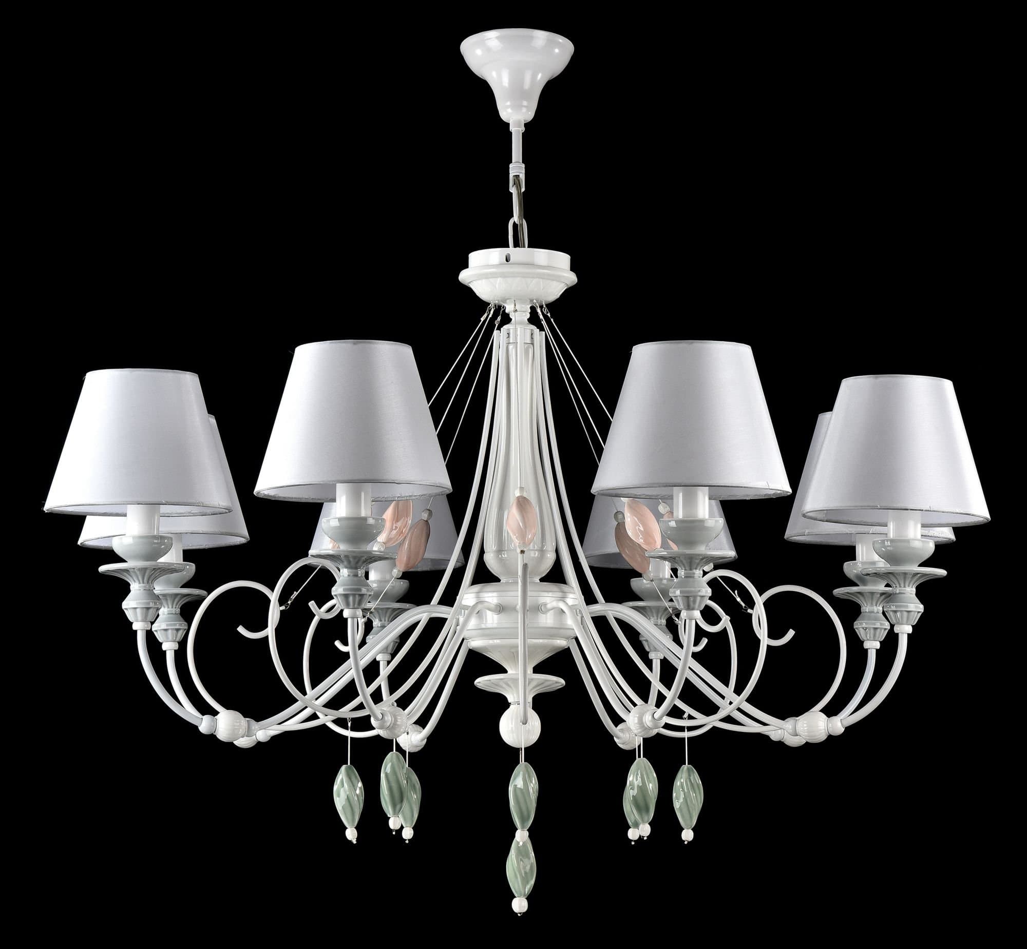 Maytoni Elegant Adelia Жемчужный белый Люстра 8xE14 40W ARM540-08-W — миниатюра 7