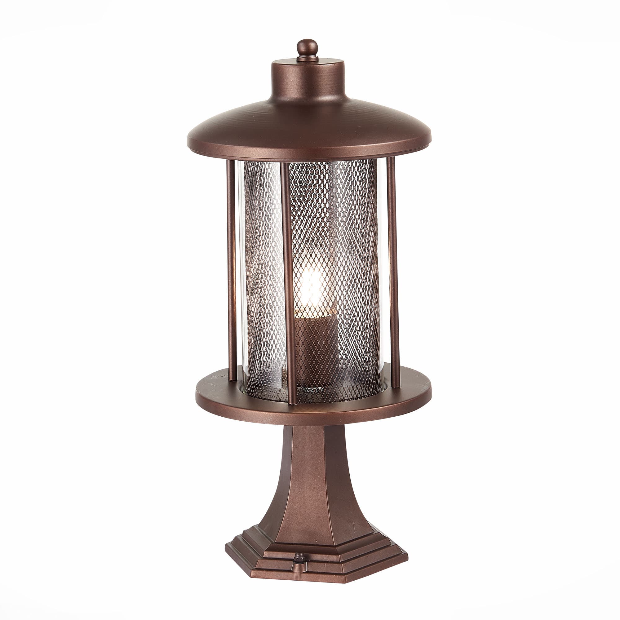 ST LUCE SL080.405.01 Светильник уличный наземный Темный кофе/Прозрачный, Темный кофе E27 1*60W — миниатюра 1