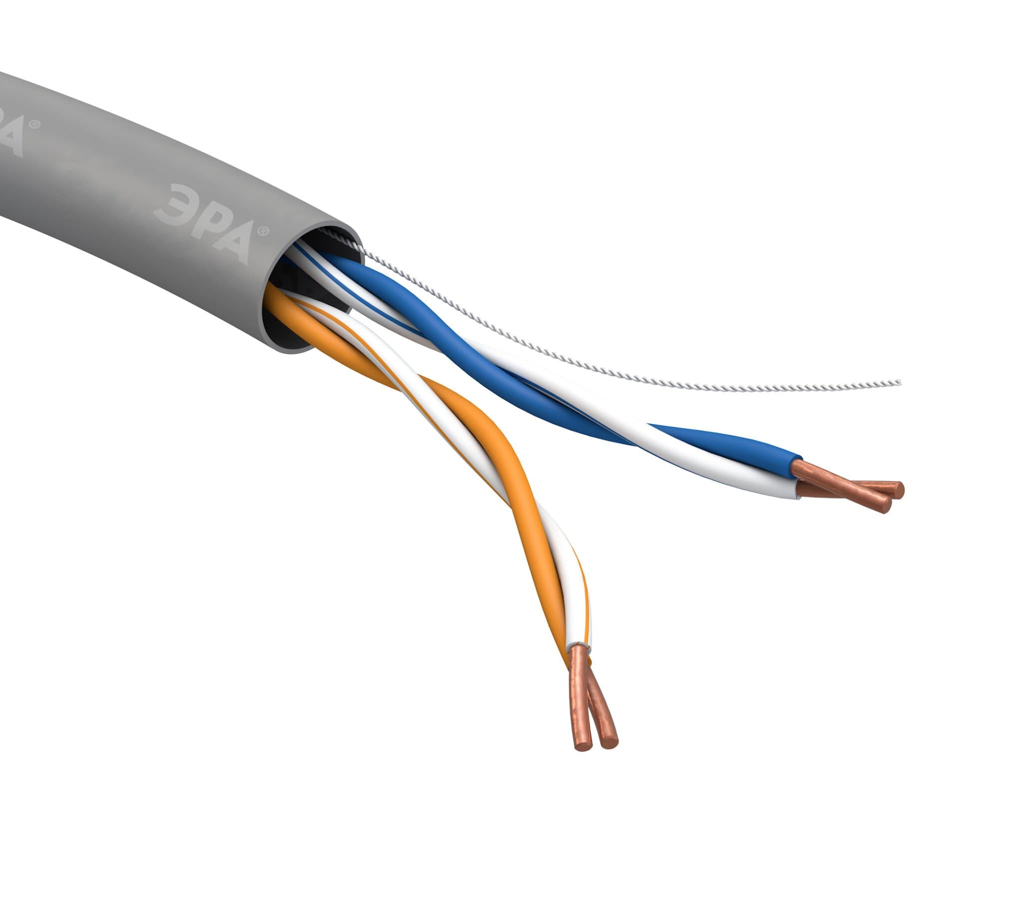 ЭРА UL-2-PVC-A Кабель витая пара U/UTP 2x2x24 AWG Cat5e CCA PVC 305м SIMPLE