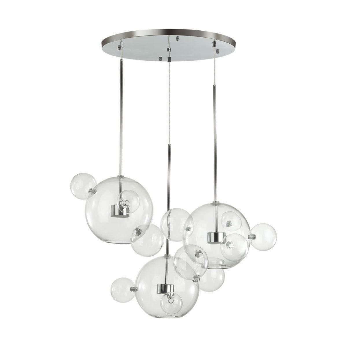 Odeon Light 4802/36LA L-VISION (В 3-Х КОРОБКАХ) ODL22 267 хром/прозрачный/стекло Люстра LED 36W 4000K BUBBLES — миниатюра 1