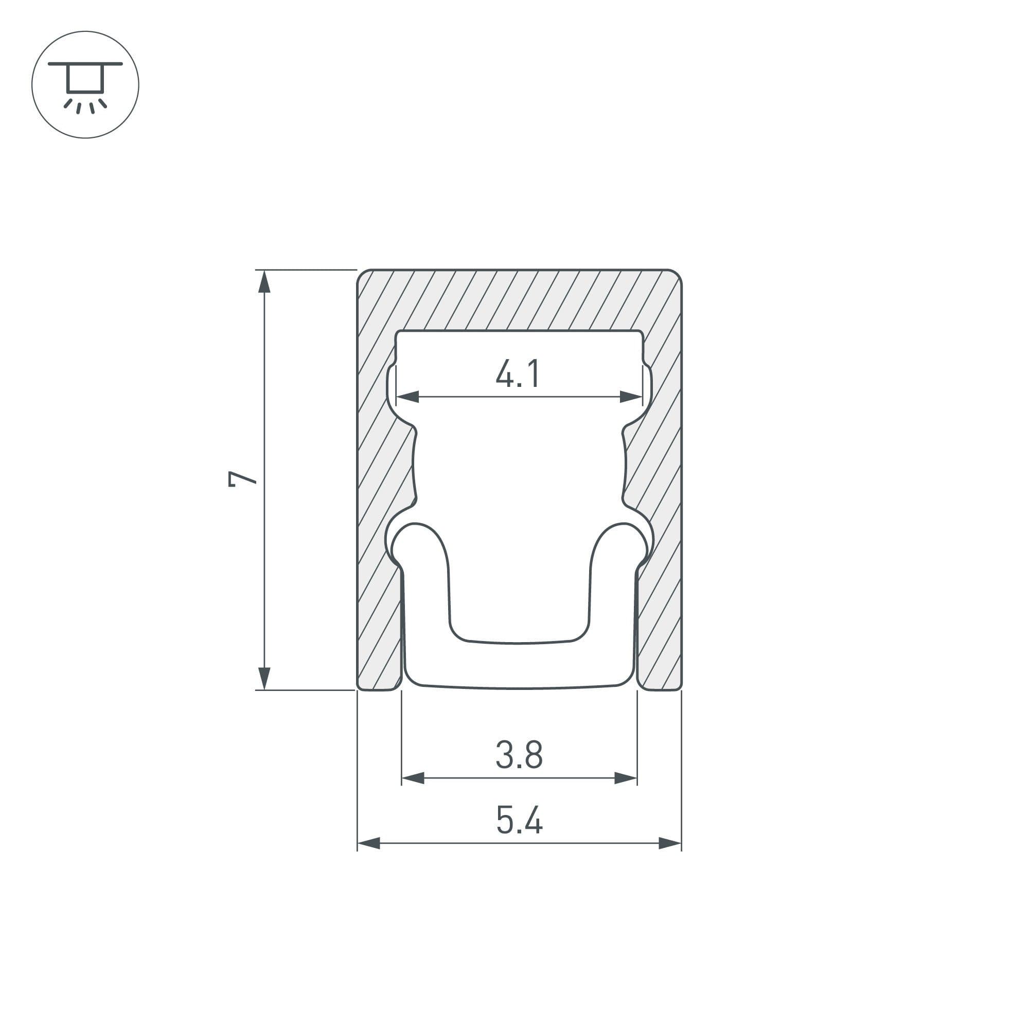 Arlight Профиль ARH-MICRO-0507-2000 ANOD (Алюминий) 036399 — миниатюра 7