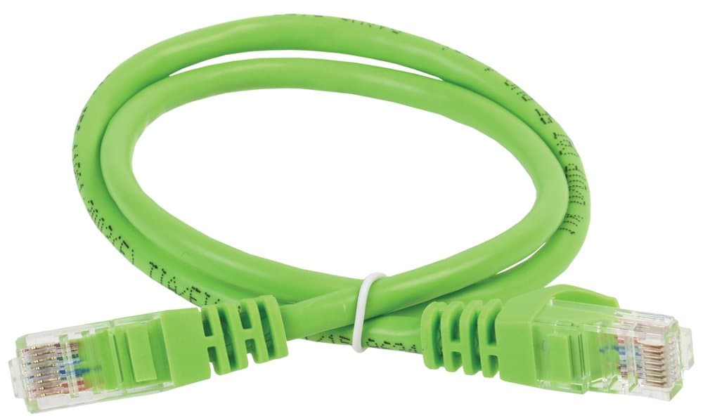 IEK ITK Коммутационный шнур (патч-корд), кат.5Е UTP, LSZH, 1м, зеленый PC02-C5EUL-1M