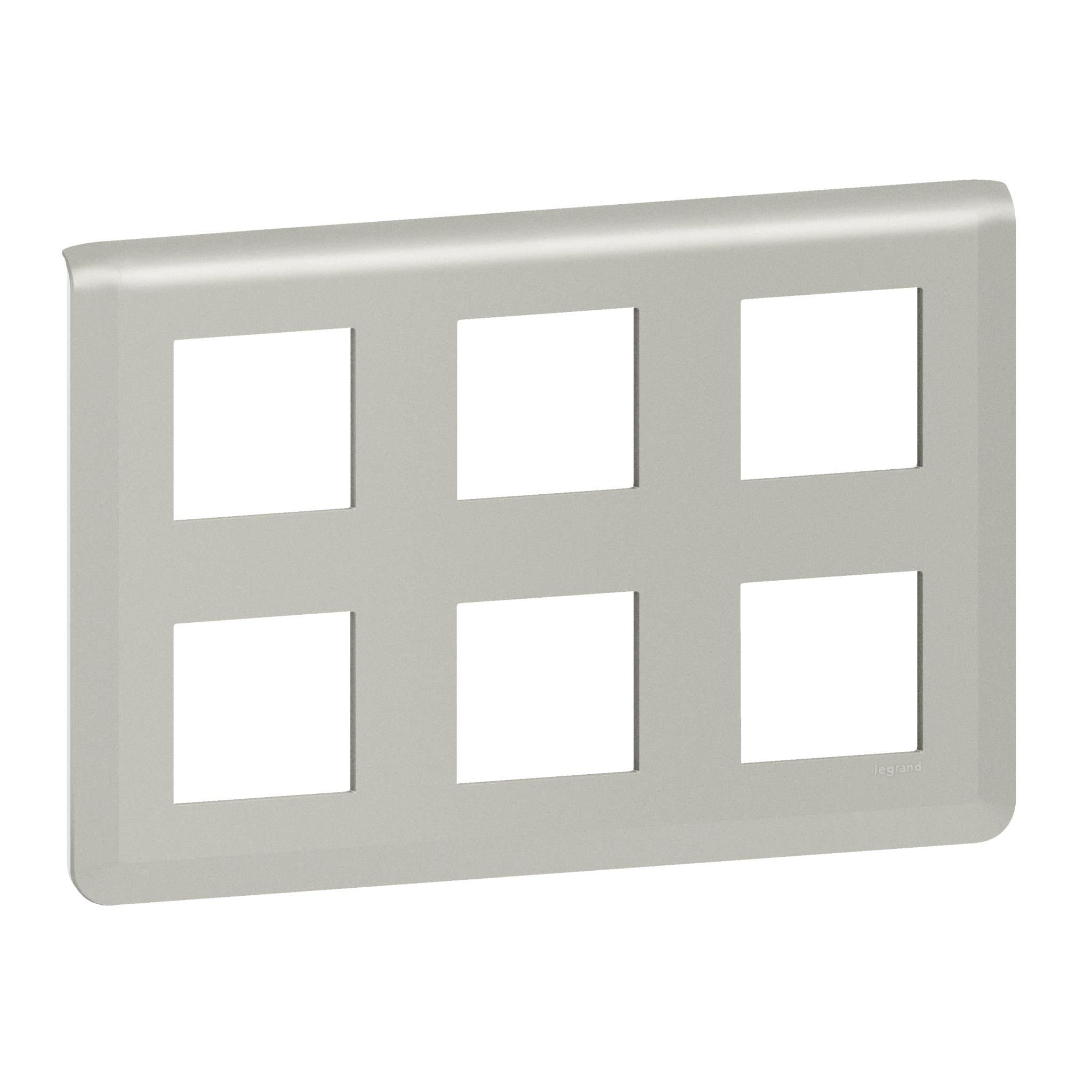 Legrand Mosaiс Рамка - Программа Mosaic - 2х3х2 модуля - алюминий 079332L — миниатюра 4
