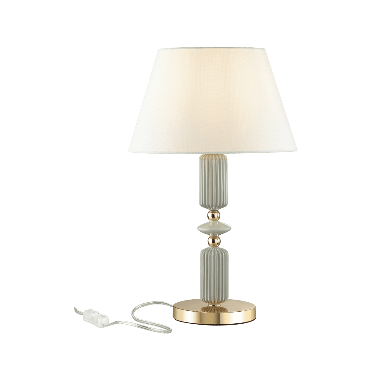 Odeon Light 4861/1TA CLASSIC ODL_EX21 золото/раноцветн./керамика/абажур Настольная лампа E27 1*60W CANDY — миниатюра 2