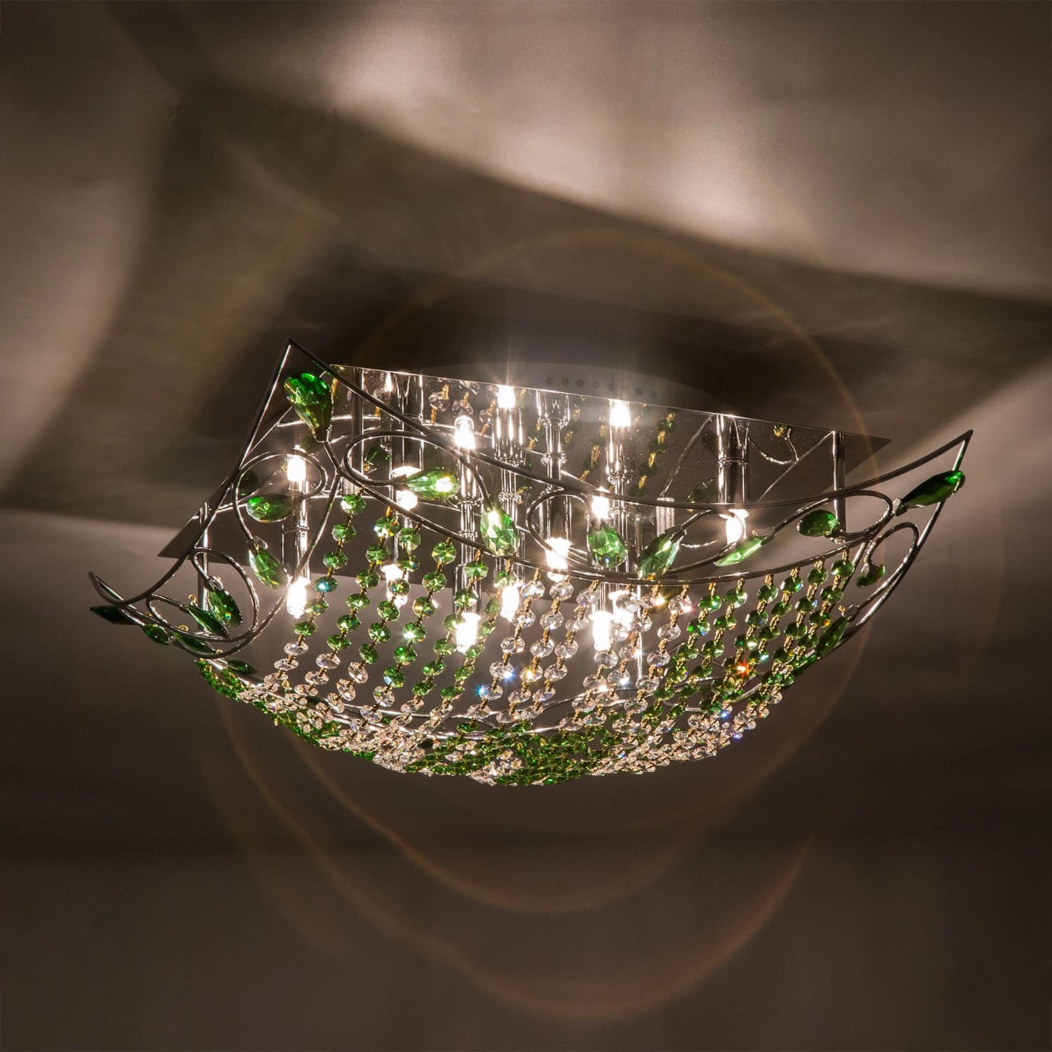 Citilux CL306195 Гала Хром+Зеленый Люстра — миниатюра 3