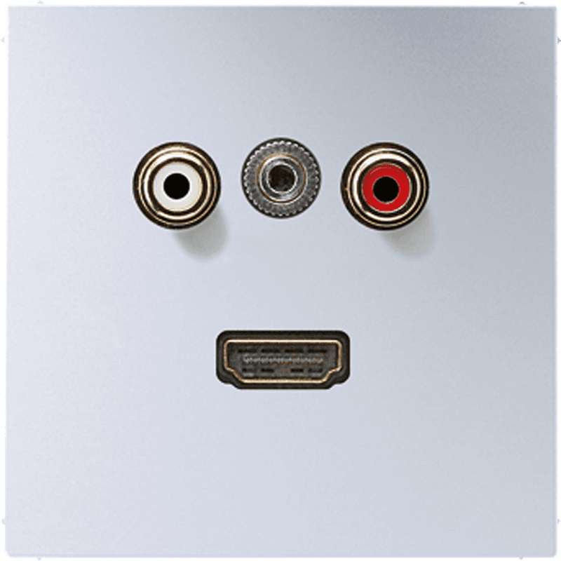 JUNG 2x Cinch Audio (RCA) / Stereo Jack (TRS 3.5 mm) / HDMI, алюминий MAAL1082