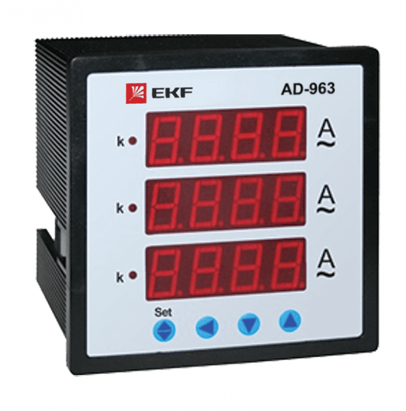 EKF PROxima Амперметр AD-963 цифровой на панель (96х96) трехфазный
