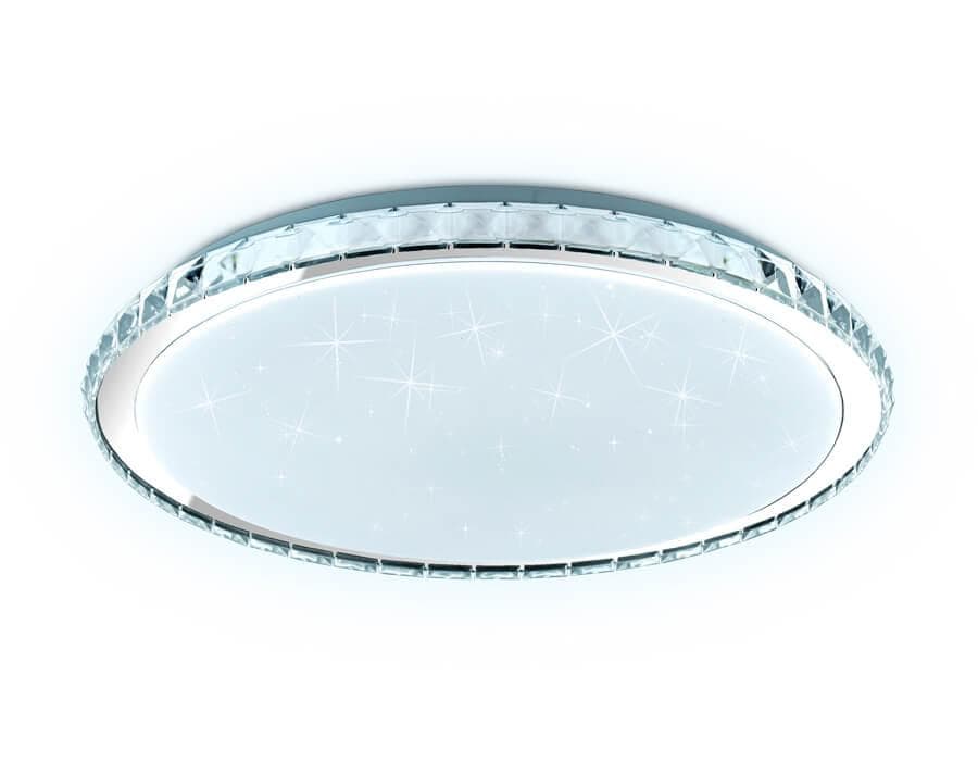 Ambrella Светодиодный светильник c подсветкой RGB FF502 CH хром 80W 3000-6400K D500*70 (ПДУ ИК) — миниатюра 4