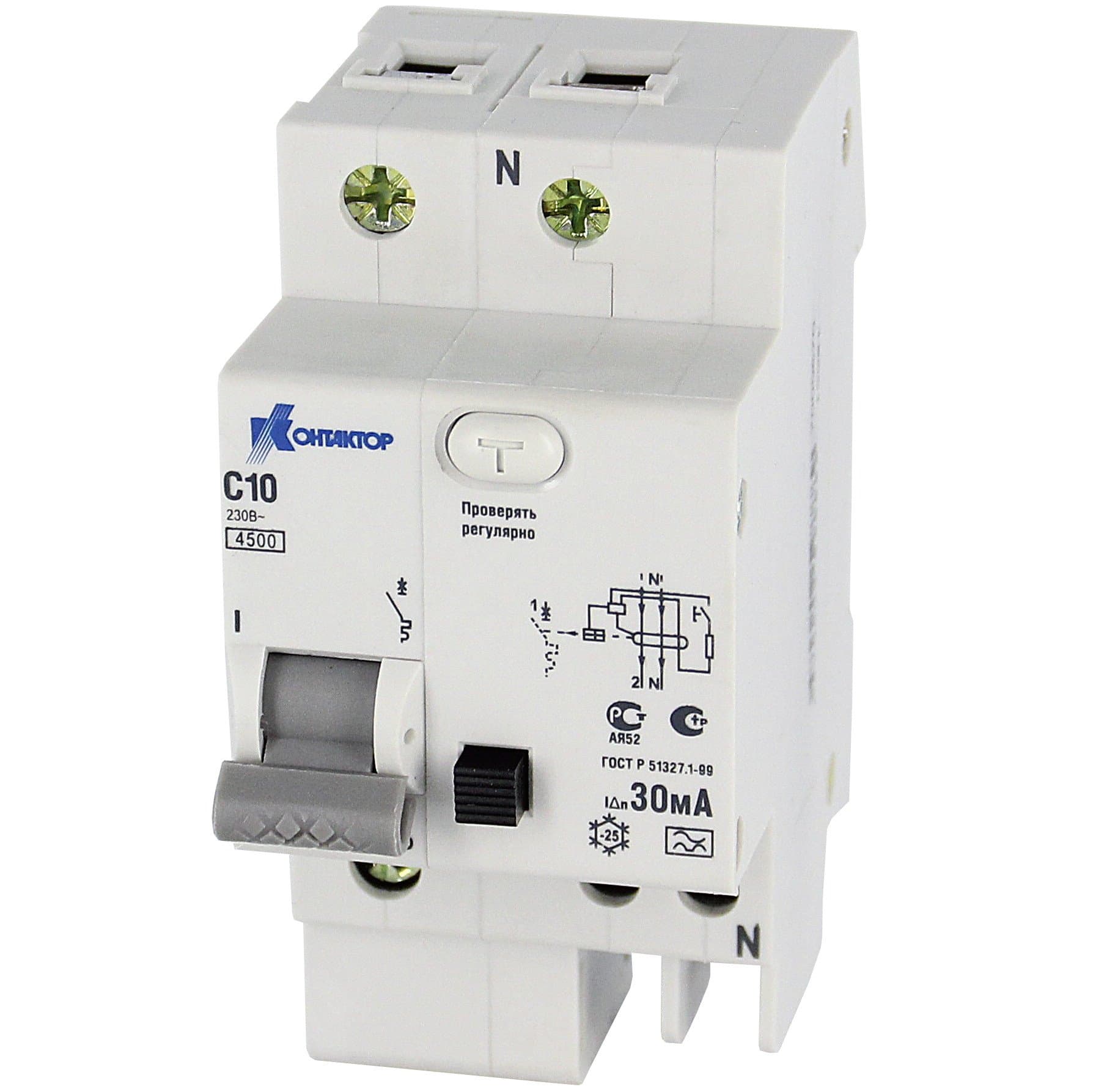 Контактор (Legrand) АВДТ-063Про, 1P+N, 16А, Idn-30mA, тип А