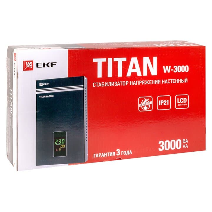 EKF PROxima Стабилизатор напряжения настенный TITAN W-3000 — миниатюра 2