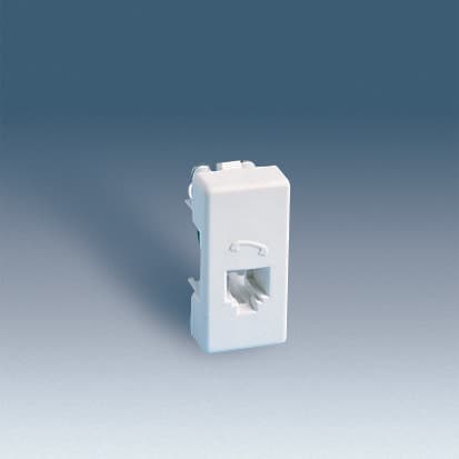 Simon 27 Мех Слоновая кость Розетка телефонная RJ-11, 4 конт., узкая 27480-31