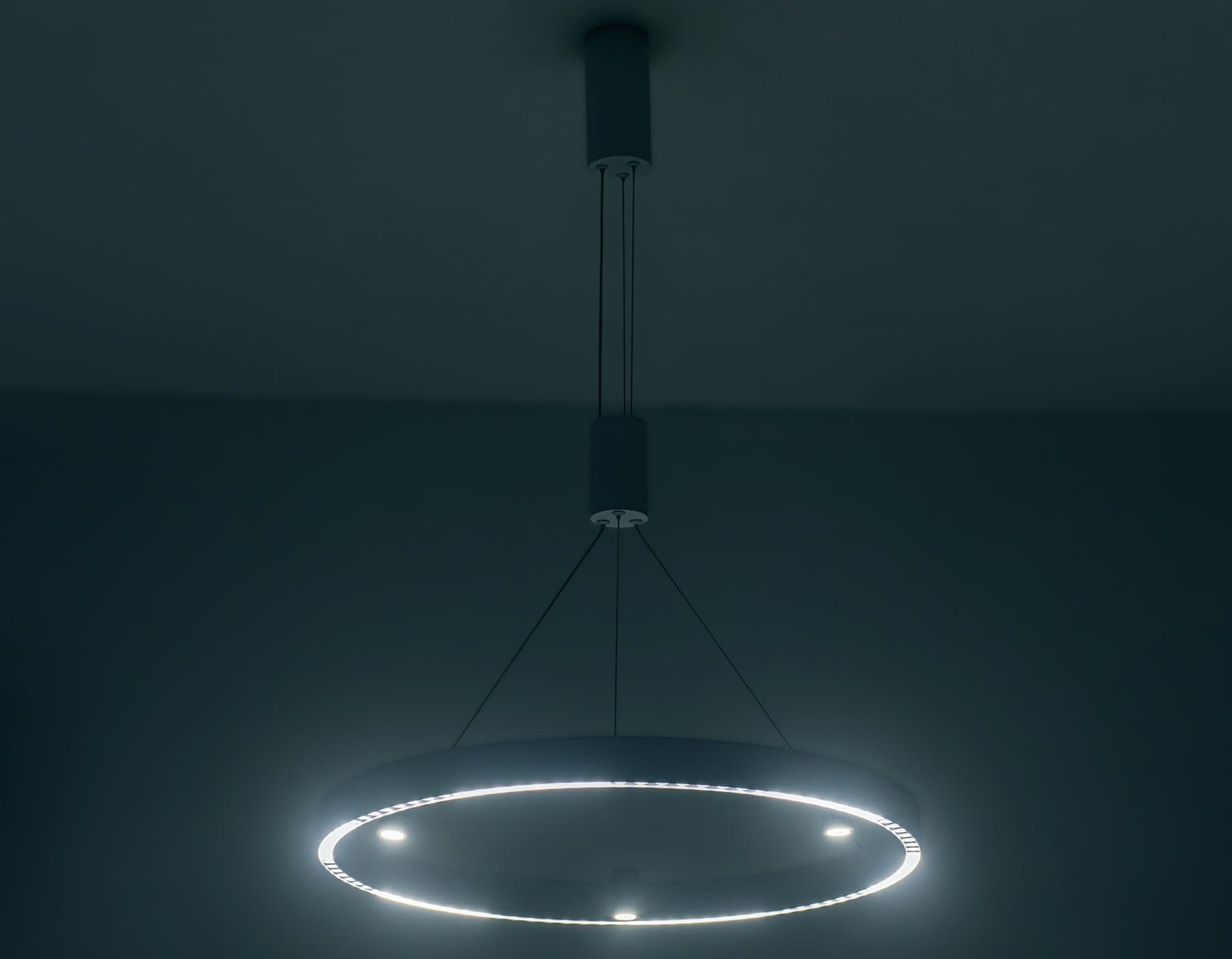 Ambrella Светильник подвесной светодиодный FL5844/1+3 WH белый 40W 3000K/4200K/6400K D600*1200 (без ПДУ) — миниатюра 5