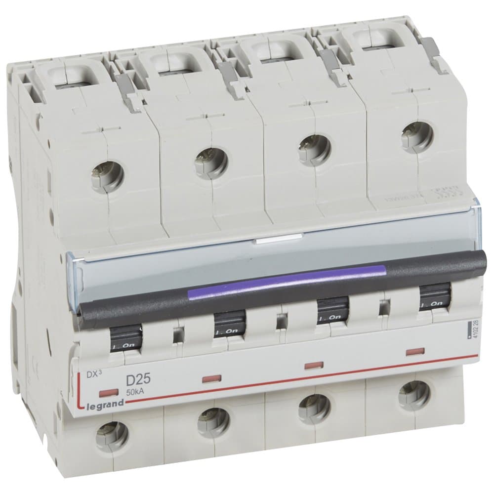 Legrand DX3 Автоматический выключатель 50кА 25А 4P D 410228 — миниатюра 1