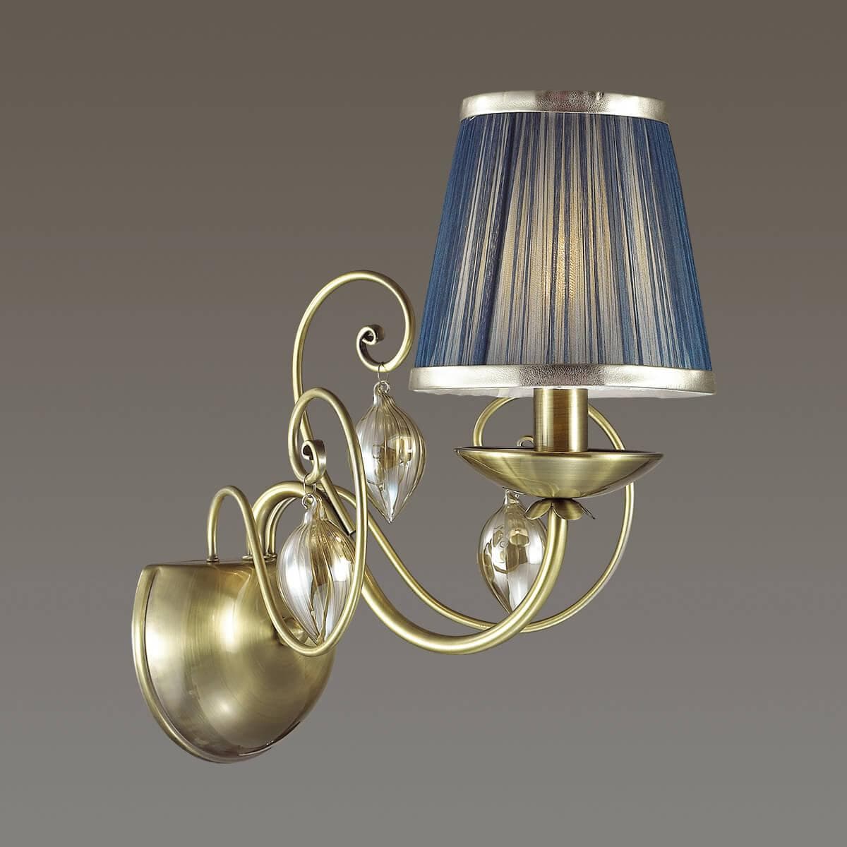 Odeon Light 3921/1W ODL18 529 бронза/ткань/стекло Бра IP20 E14 40W 220V NIAGARA — миниатюра 2
