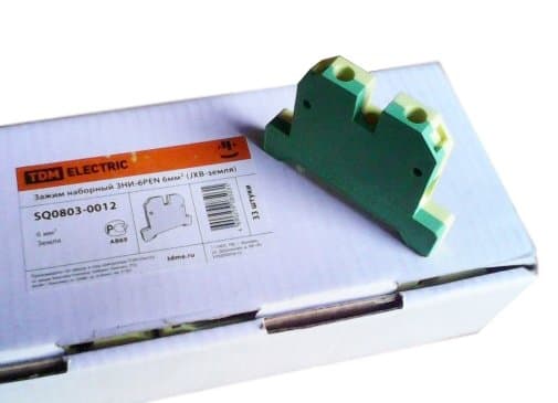 TDM Зажим наборный ЗНИ-6PEN 6мм2 (JXB-земля) SQ0803-0012 — миниатюра 2
