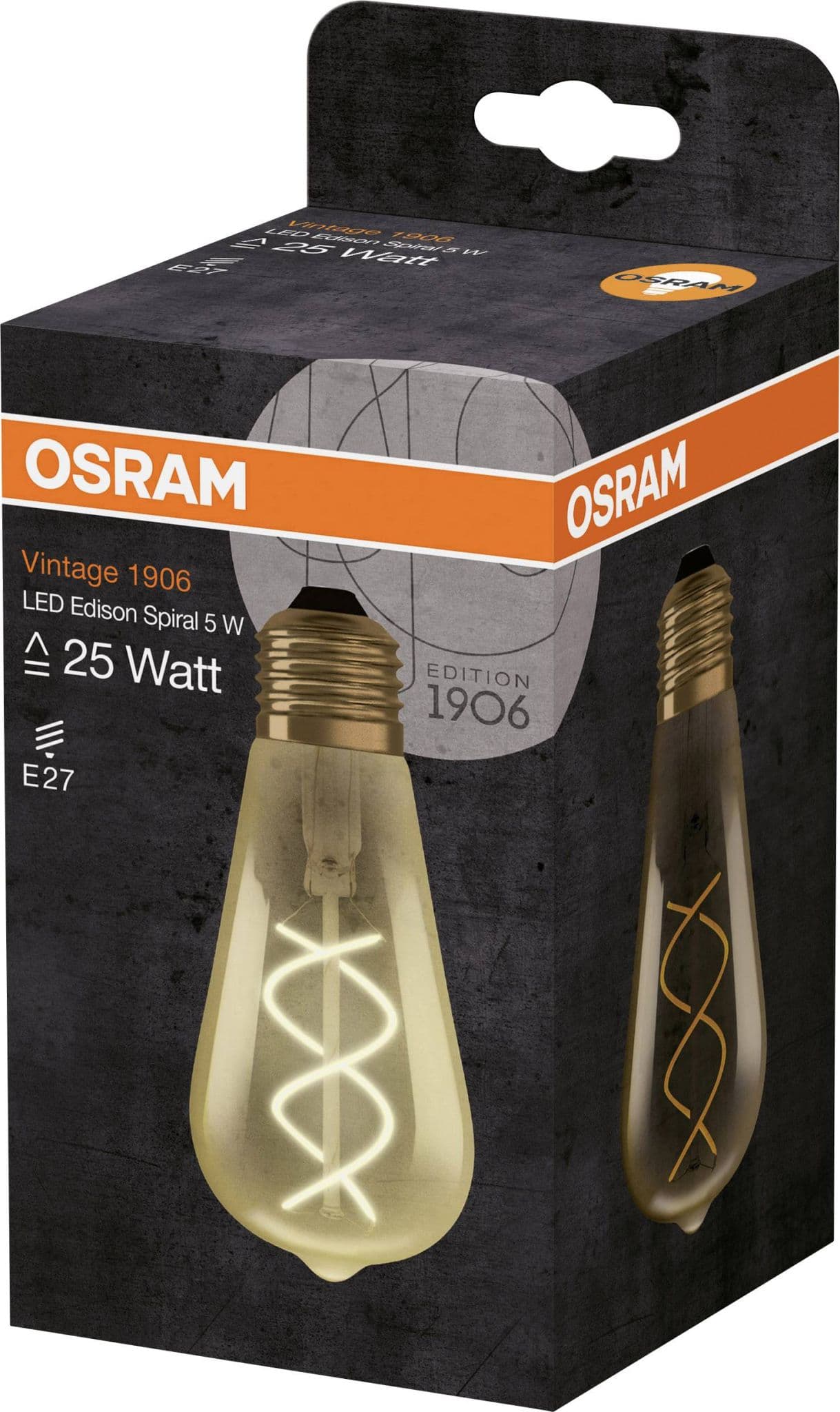 Osram Светодиодная лампа Vintage 1906 LED CL Edison,филаментная,GOLD 5W,золотистая,теплый белый свет (820), цоколь E27 4058075092112 — миниатюра 2