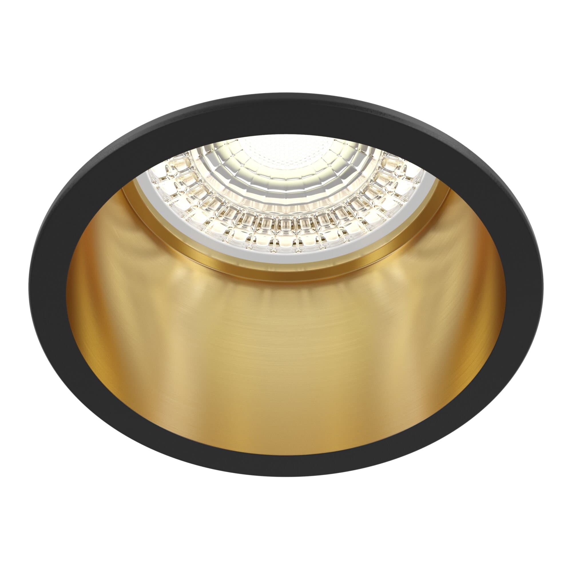 Maytoni Downlight Reif Черный с Золотом Встраиваемый светильник DL049-01GB — миниатюра 4