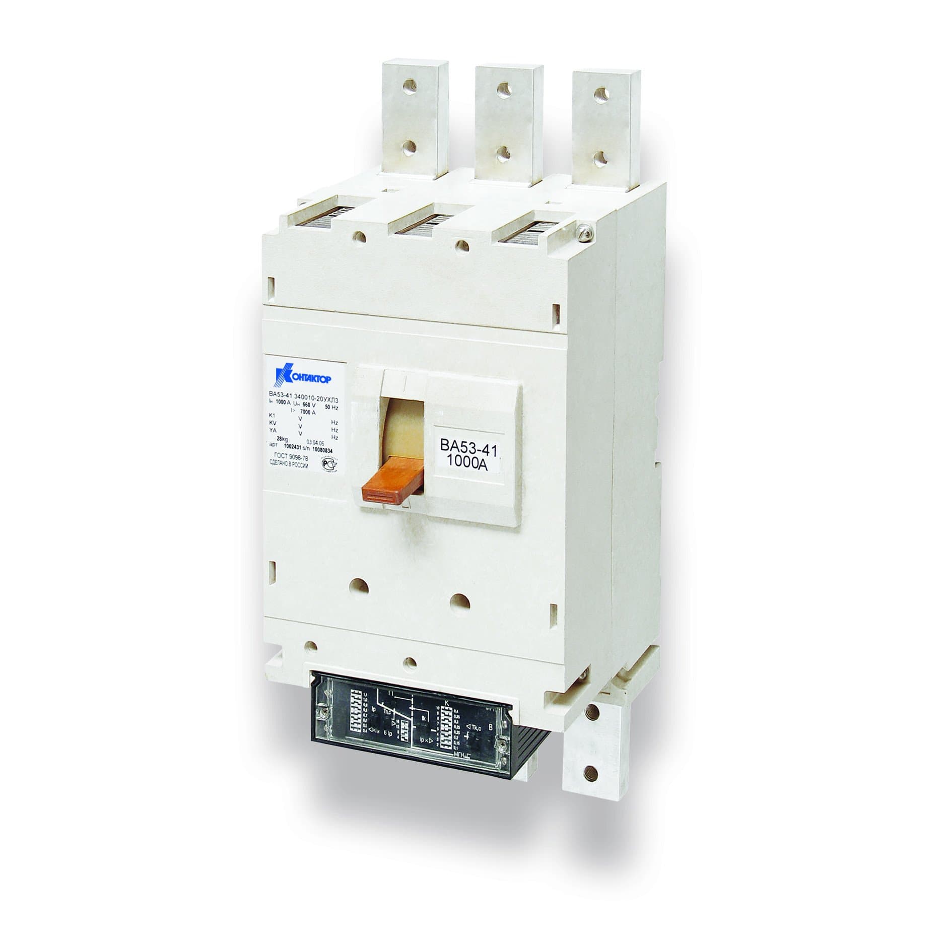 Контактор (Legrand) Выключатель автоматический ВА52-41-825430-00УХЛ3 1000А, 440ВВА52-41-825410-20УХЛ3