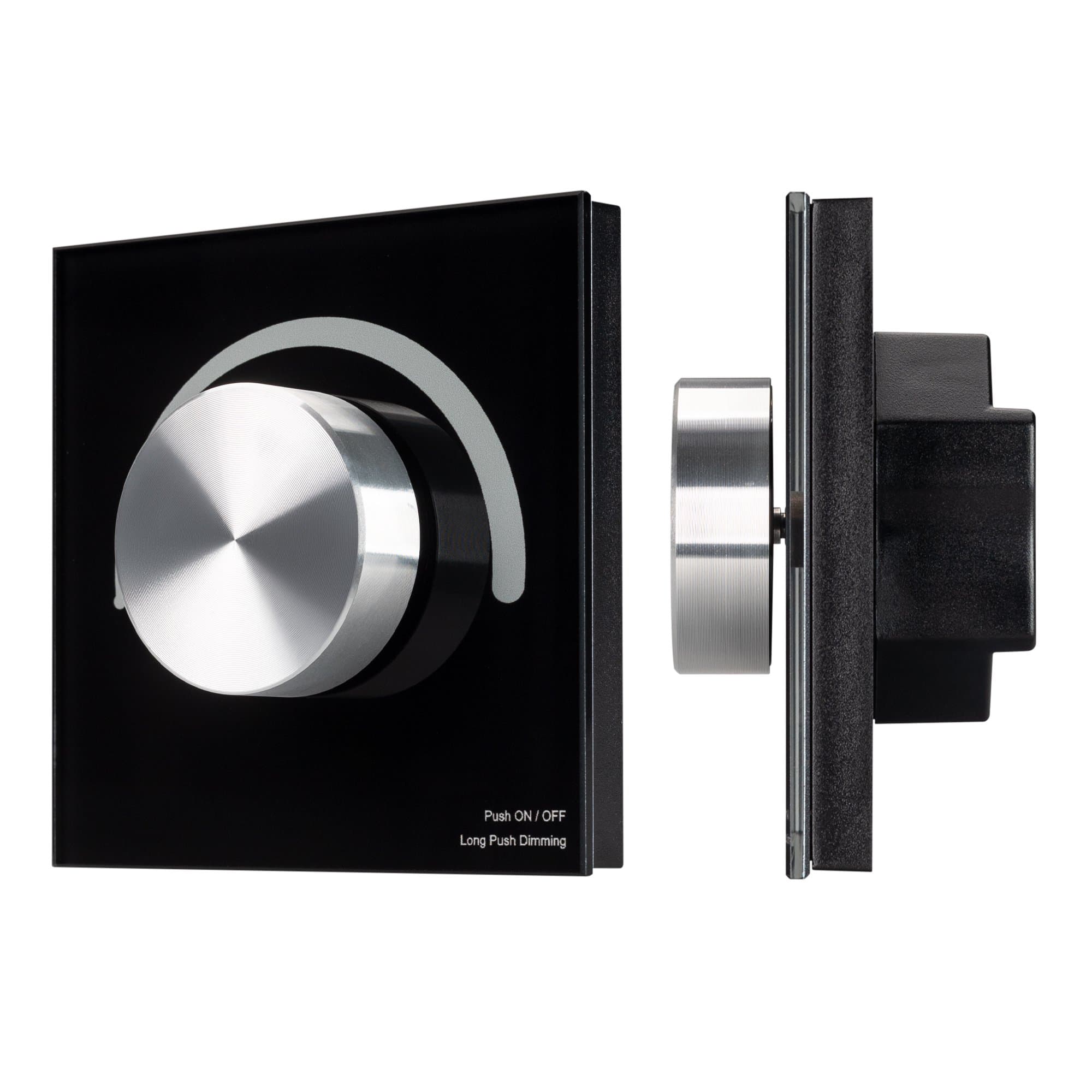 Arlight Панель SMART-P1-DIM-G-IN Black (3V, Rotary, 2.4G) (IP20 Пластик, 5 лет) 033753