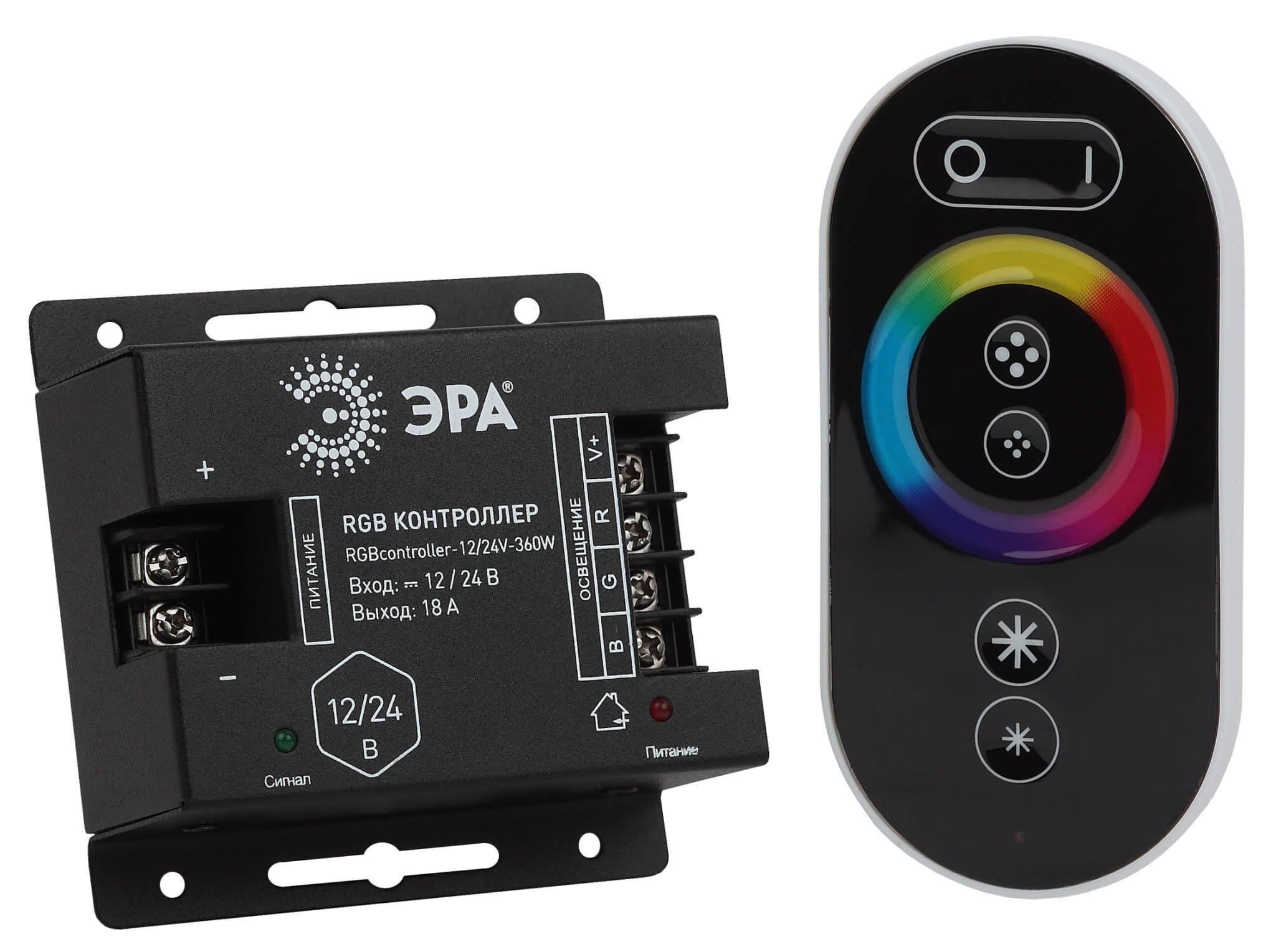 ЭРА RGBcontroller-12/24V-216W/432W Контроллер для светодиодной ленты