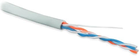 Hyperline UUTP2-C5-S24-IN-LSZH-GY-500 (500 м) Кабель витая пара, неэкранированная U/UTP, категория 5, 2 пары (24 AWG), одножильный (solid), LSZH, нг(С 41478