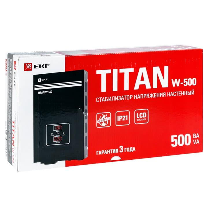 EKF PROxima Стабилизатор напряжения настенный TITAN W-500 — миниатюра 3
