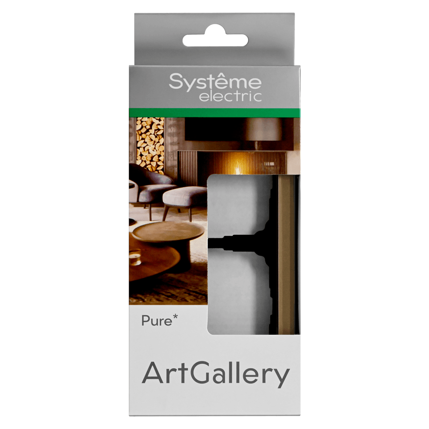 Systeme Electric ArtGallery Pure Органическое стекло Шампань Рамка 2-ая — миниатюра 4