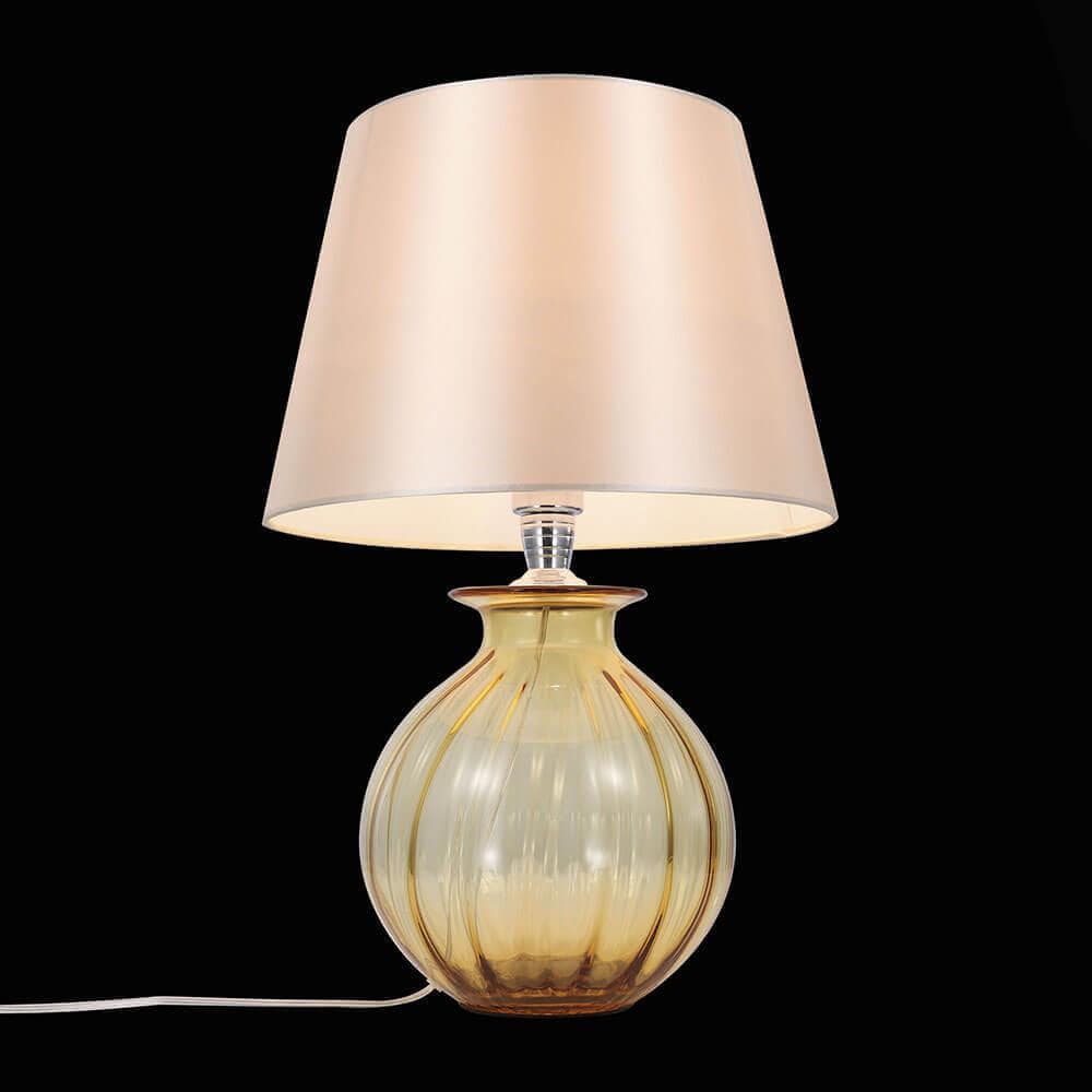 ST LUCE SL968.904.01 Настольная лампа  Хром, Янтарный/Бежевый E27 1*60W (из 2-х коробок) — миниатюра 3