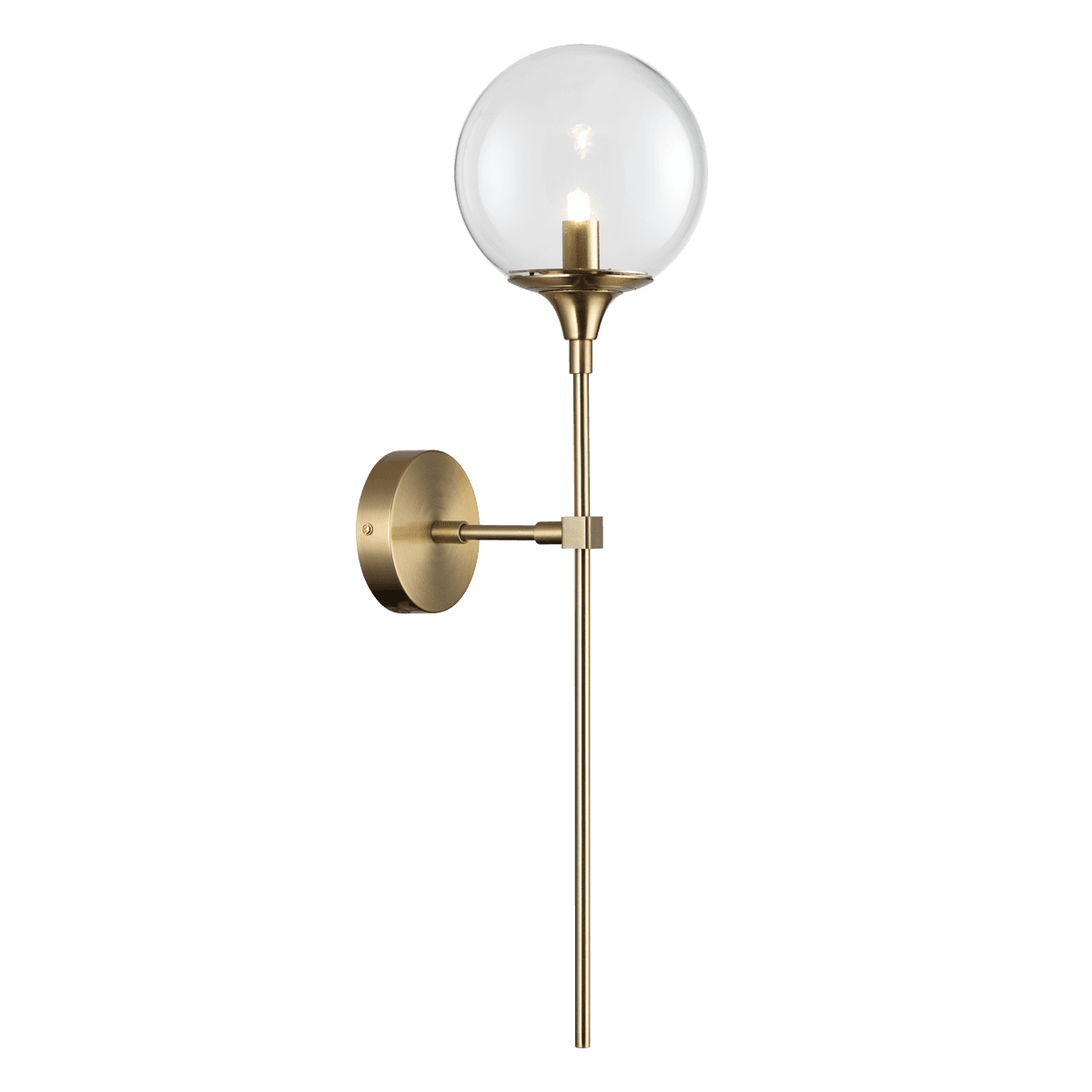Odeon Light 4276/1WA MODERN ODL22 337 прозр/стекло/золотистый Настенный светильник IP20 G9 1*40W NUVOLA — миниатюра 2