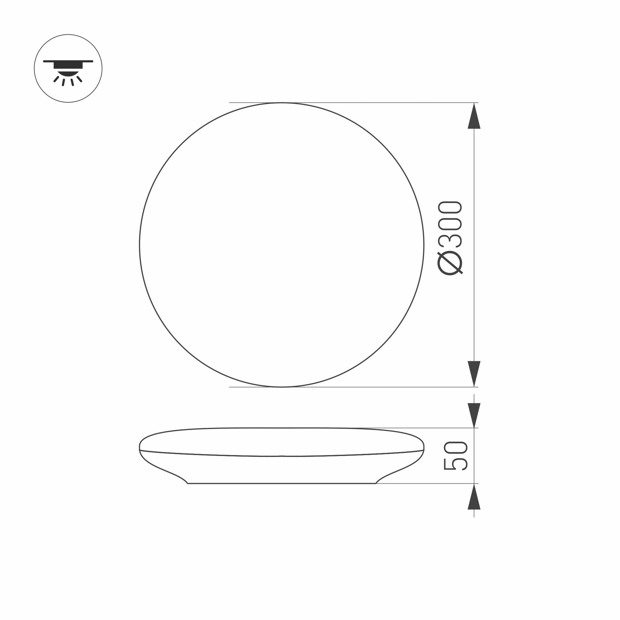 Arlight Светильник CL-FRISBEE-MOTION-R300-18W Warm3000 (WH, 180 deg, 230V) (IP54 Пластик, 3 года) 030162 — миниатюра 5
