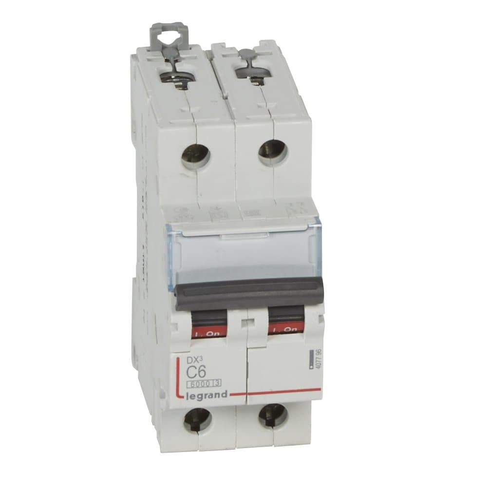 Legrand DX3 Автоматический выключатель 2P 6A (С) 6000/10kA 407796