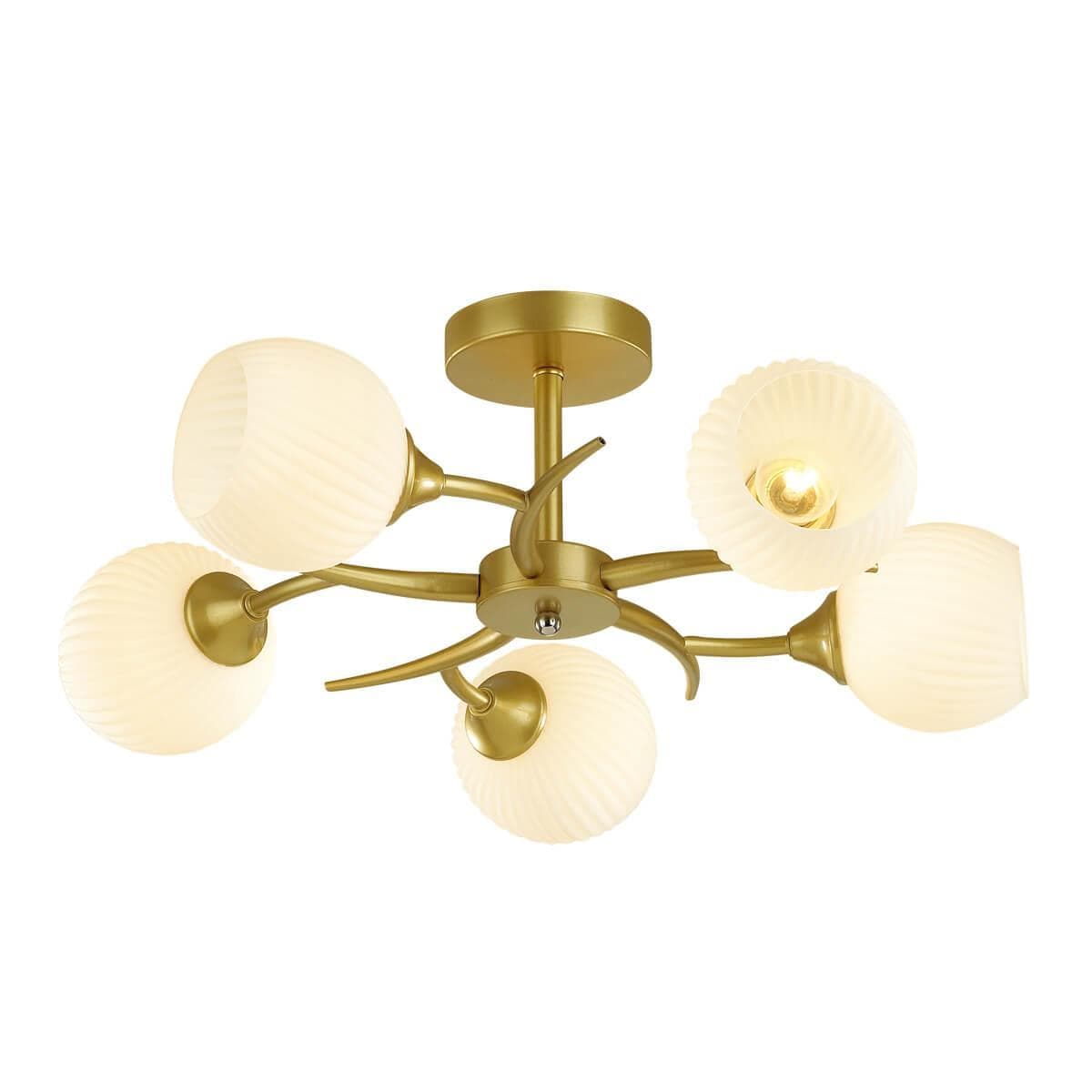Lumion 4545/5C COMFI LN21 051 матовое золото, белый Люстра потолочная E27 5*60W 220V GISELLE