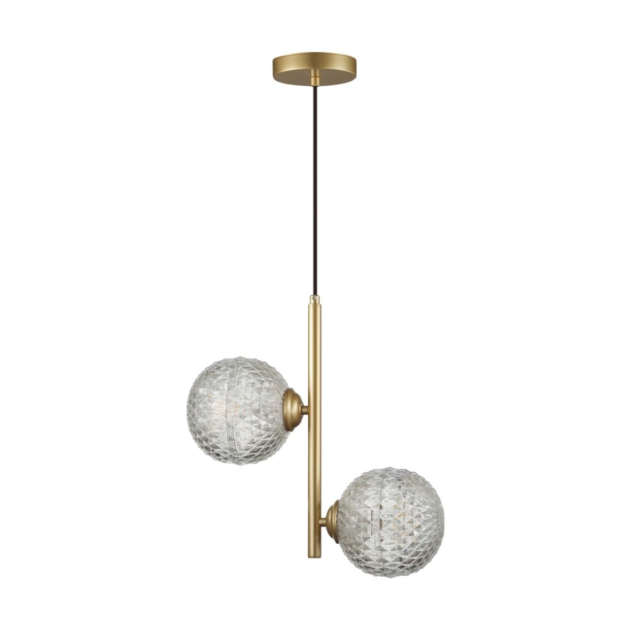 Lumion 5292/2 MODERNI LN23 матовое золото Светильник подвесной E27 2*8W LED 220V GENEVA