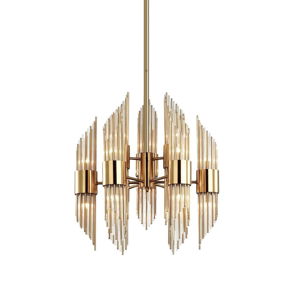 Odeon Light 4847/18 HALL ODL21 335 золото/металл/стекло Люстра G9 18*40W FLAMBI — миниатюра 1