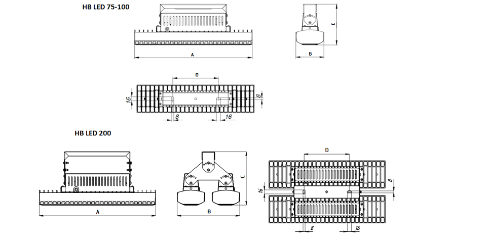 СТ HB LED 100 D60 5000K G2 светильник — миниатюра 3