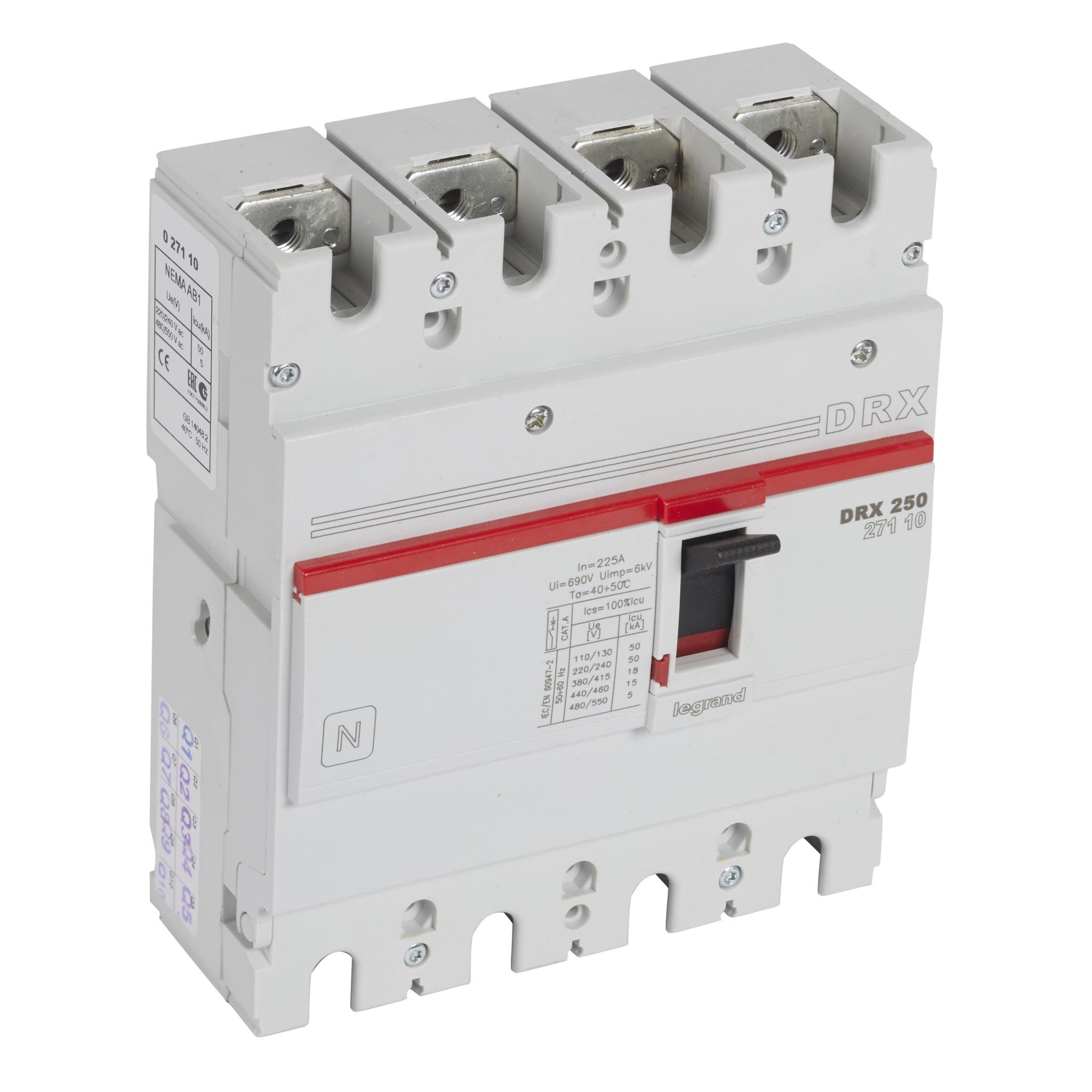 Legrand DRX250 фиксированный 4P 225А 18кА 027110 — миниатюра 1