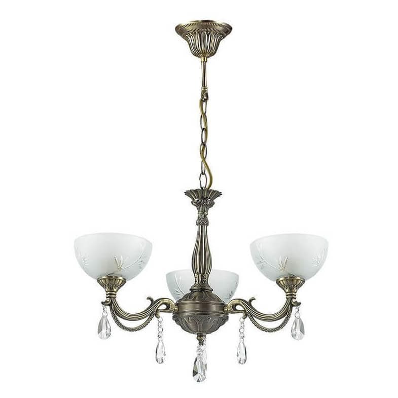 Lumion 2958/3 LN16 247 бронза/хрусталь/стекло Люстра  E27 3*60W 220V NORA — миниатюра 2