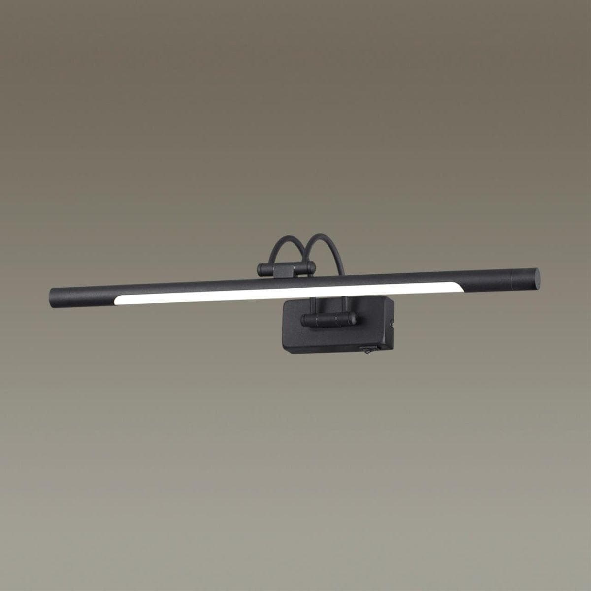 Odeon Light 4909/8WL WALLI ODL22 541 черный/металл/акрил Подсветка для картин с выкл. LED 8W 4000К 430Лм REVOLA — миниатюра 4