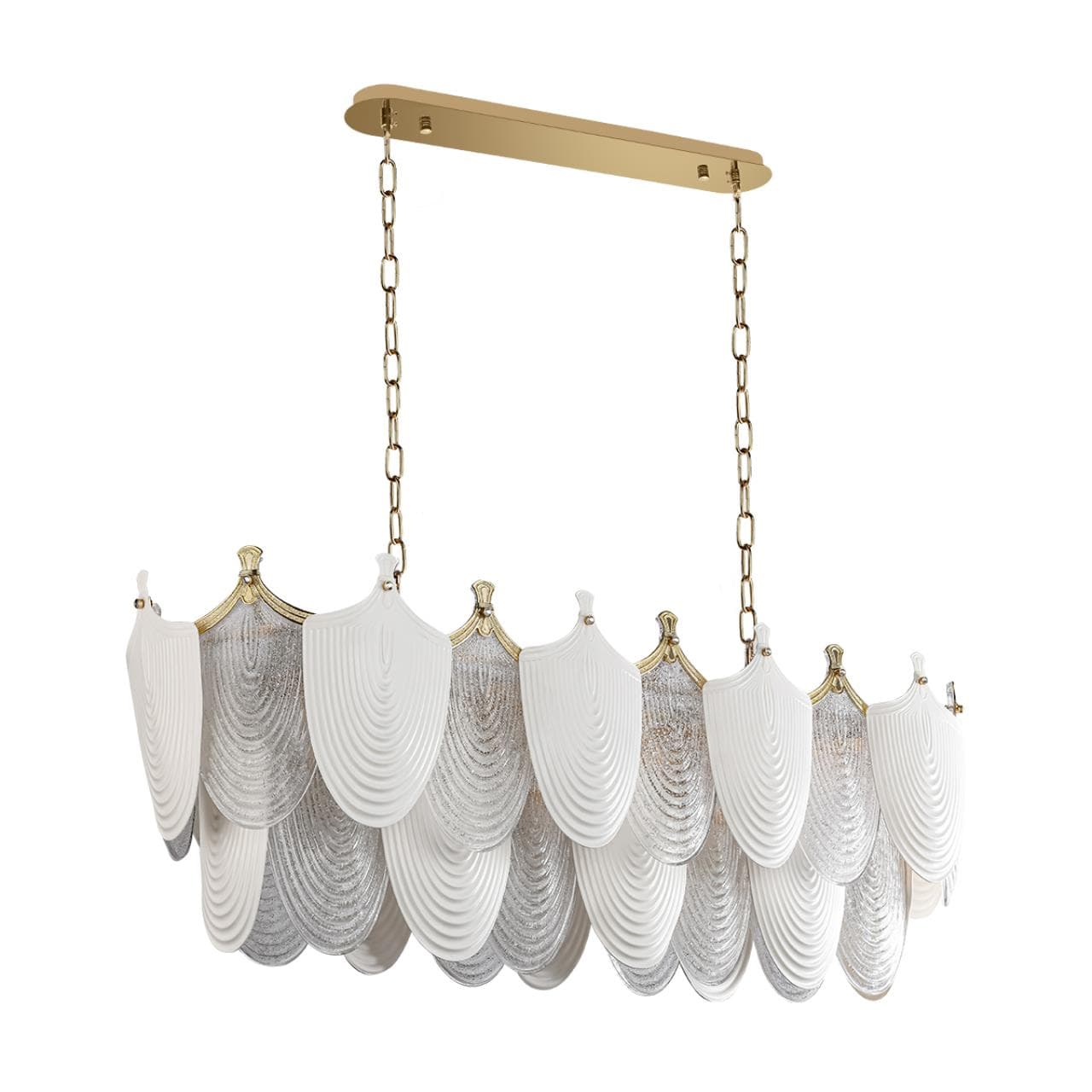 Odeon Light 5051/14 HALL ODL24 517 золото/белый/прозрачный/металл/фарфор/стекло Люстра E14 14*40W PORCELA
